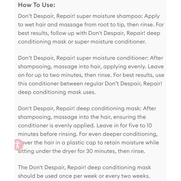 NEW Briogeo Don't Despair Repair Set Shampoo Conditioner Mask 3x2oz Dry Hair - Picture 6 of 13